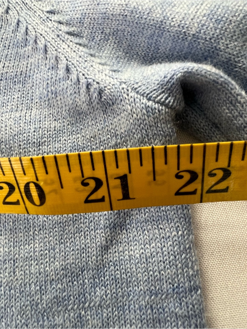 Apt 9 Light Blue Merino Wool Blend V-neck Slim Fit Summer Fall Vacation Sweater - Picture 6 of 9